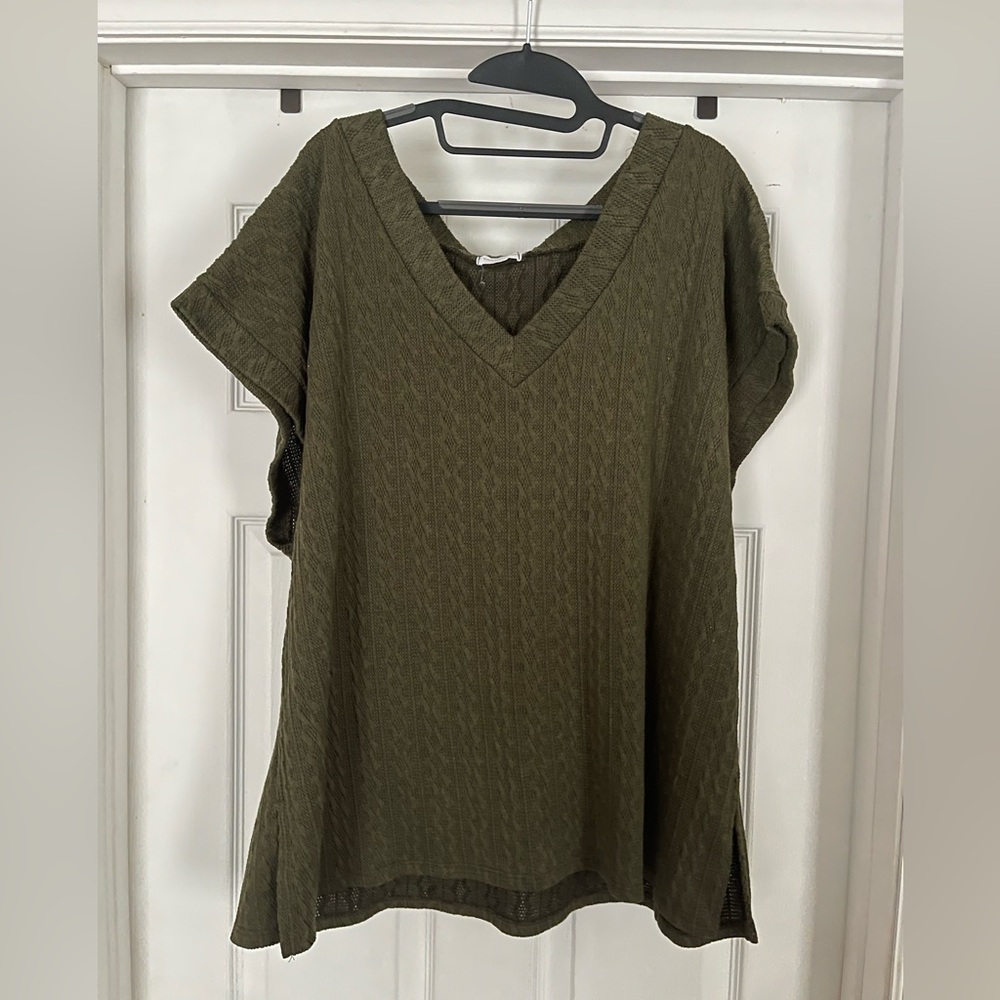 Plus Size Chic Soul Olive Green Sweater Vest